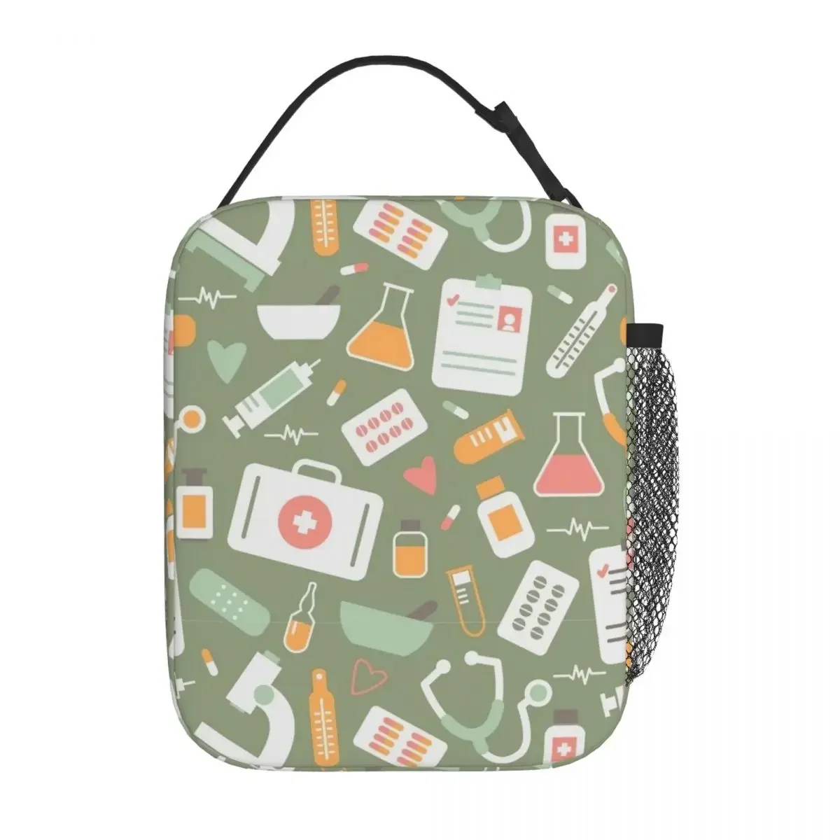 Food Storage In Cooler - Verpleegkundige Gezondheidszorg Patroon Merch Geïsoleerde Lunchtas