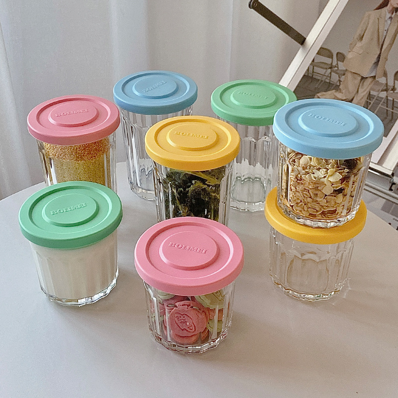Food Storage Containers Glass - Kleur Cover Glas Verzegelde Tank Opbergdoos