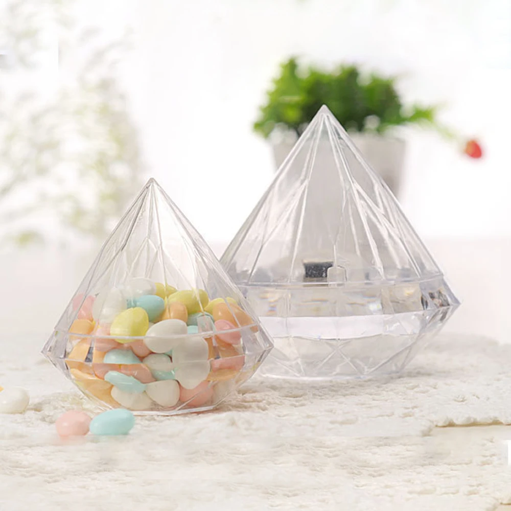 Xmas Food Storage Containers - 12 stks/set Diamantvorm Bonbondoos Food Grade