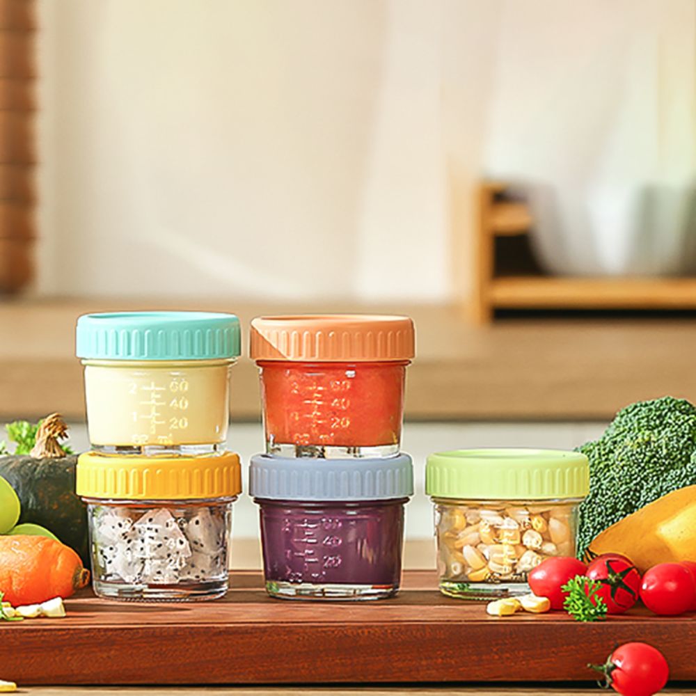 Food Storage Containers Glass - 6 stks Mason Jar Glazen Babyvoeding