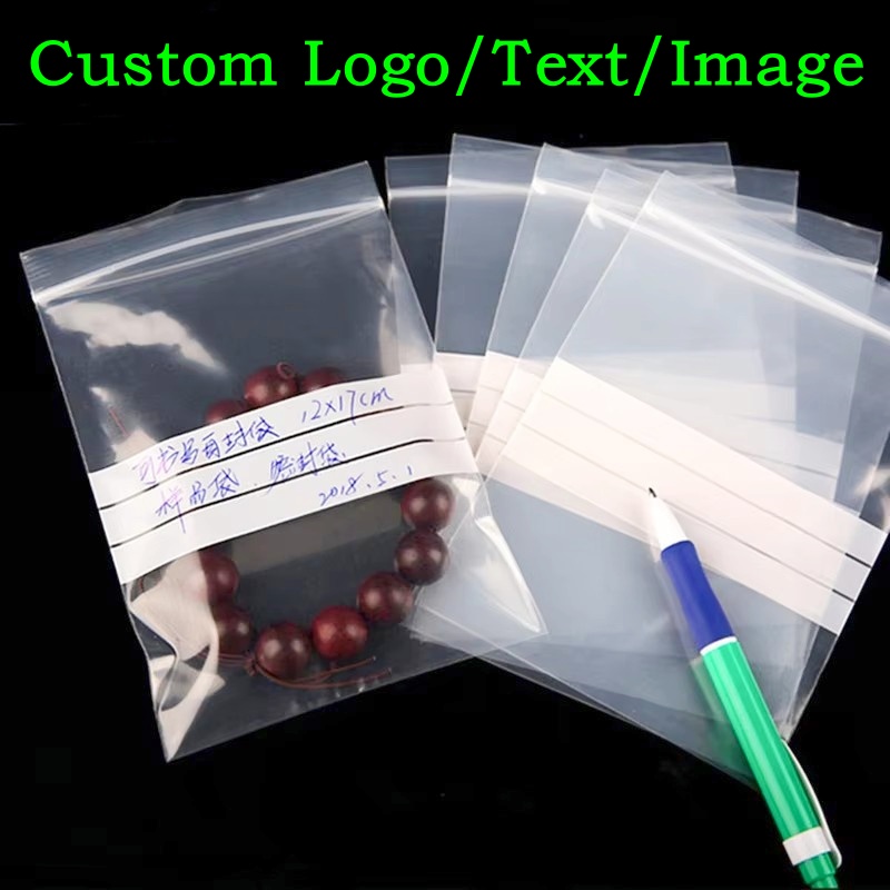 Food Storage Zip Lock Bags - 200 STKS PE Doorzichtige Plastic Schrijven