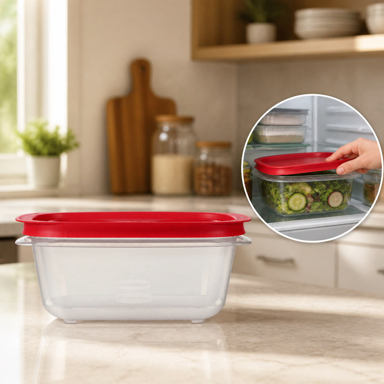 Food Storage Meal Prep - Rechthoekige voedselopslagcontainer van 5,26 liter met