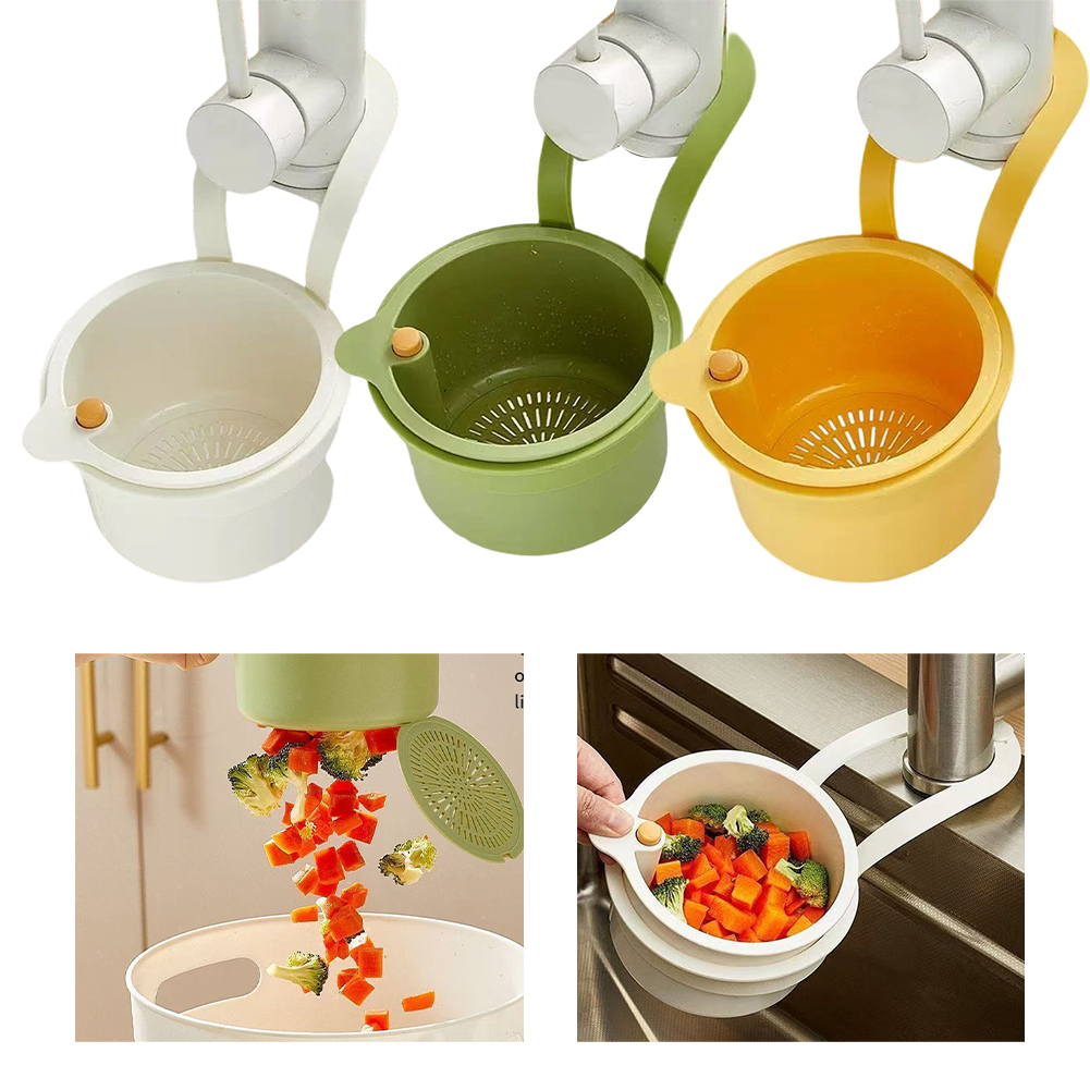 Food Storage Types - 1-delige opvouwbare afvoermand: voedselzeef & gootsteenorganizer