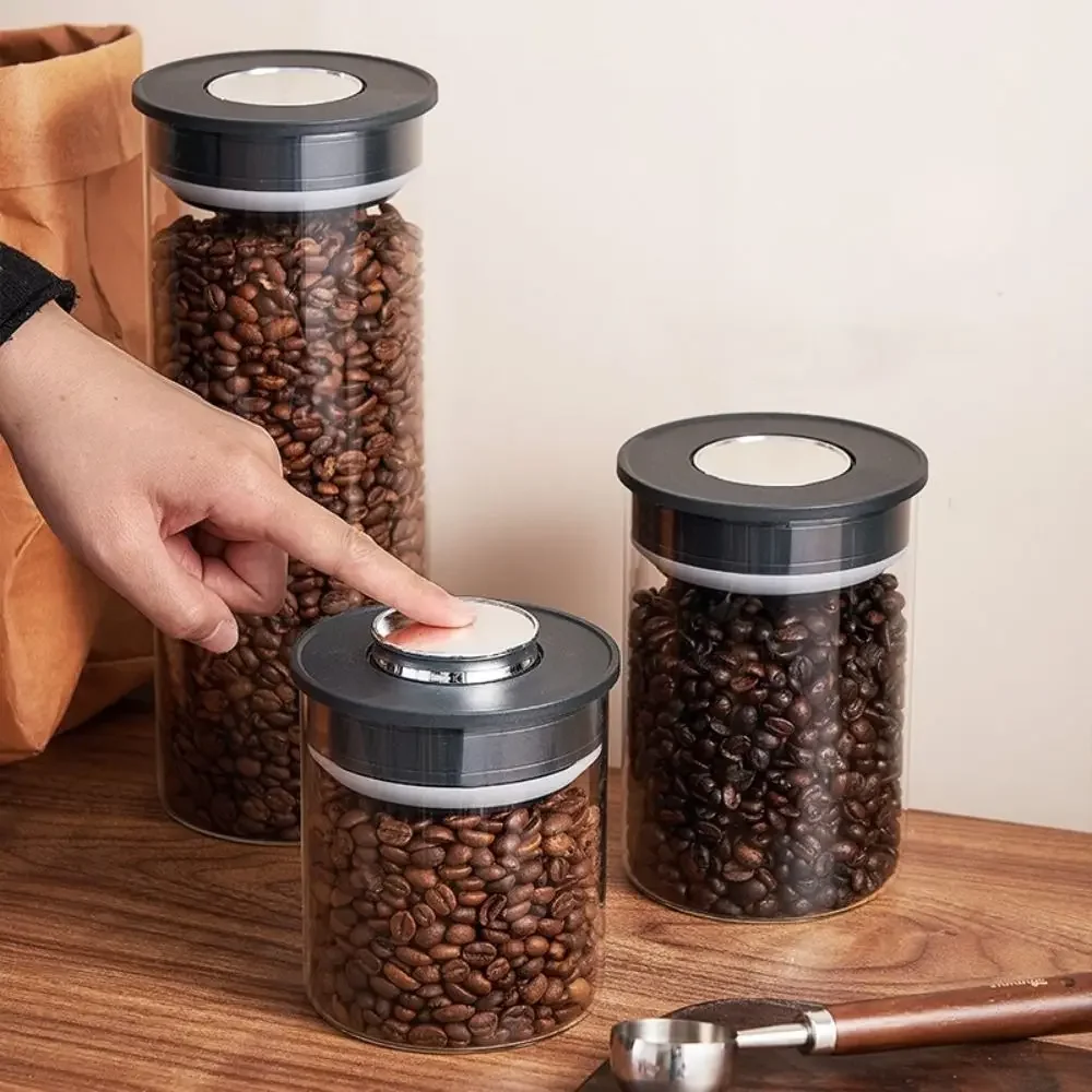 Food Storage Types - Glazen vacuümverzegelde tank Transparant perstype Koffiebonen