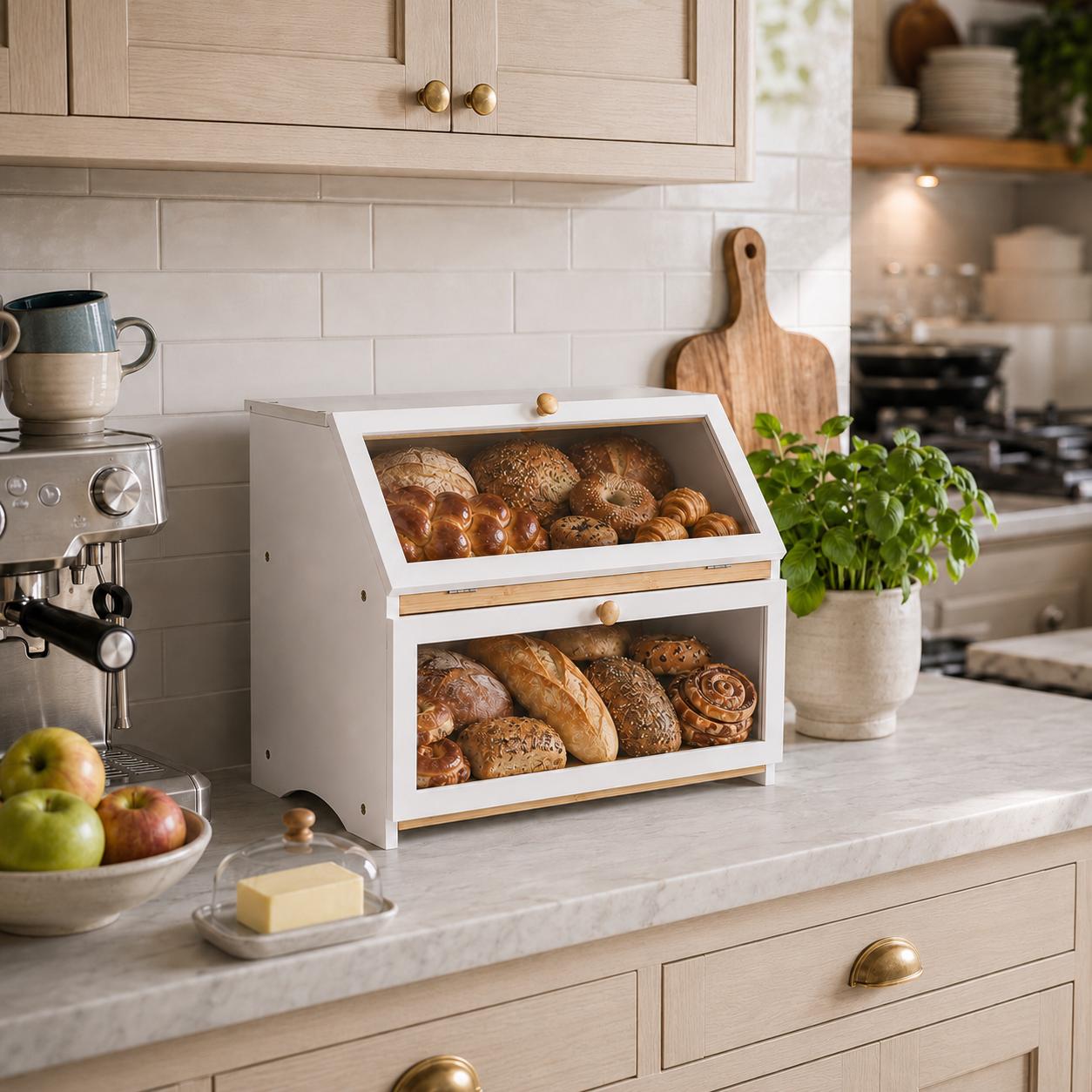 HOMEKOKO Dubbellaagse Brooddoo - Food Storage Tank recensie en prijs