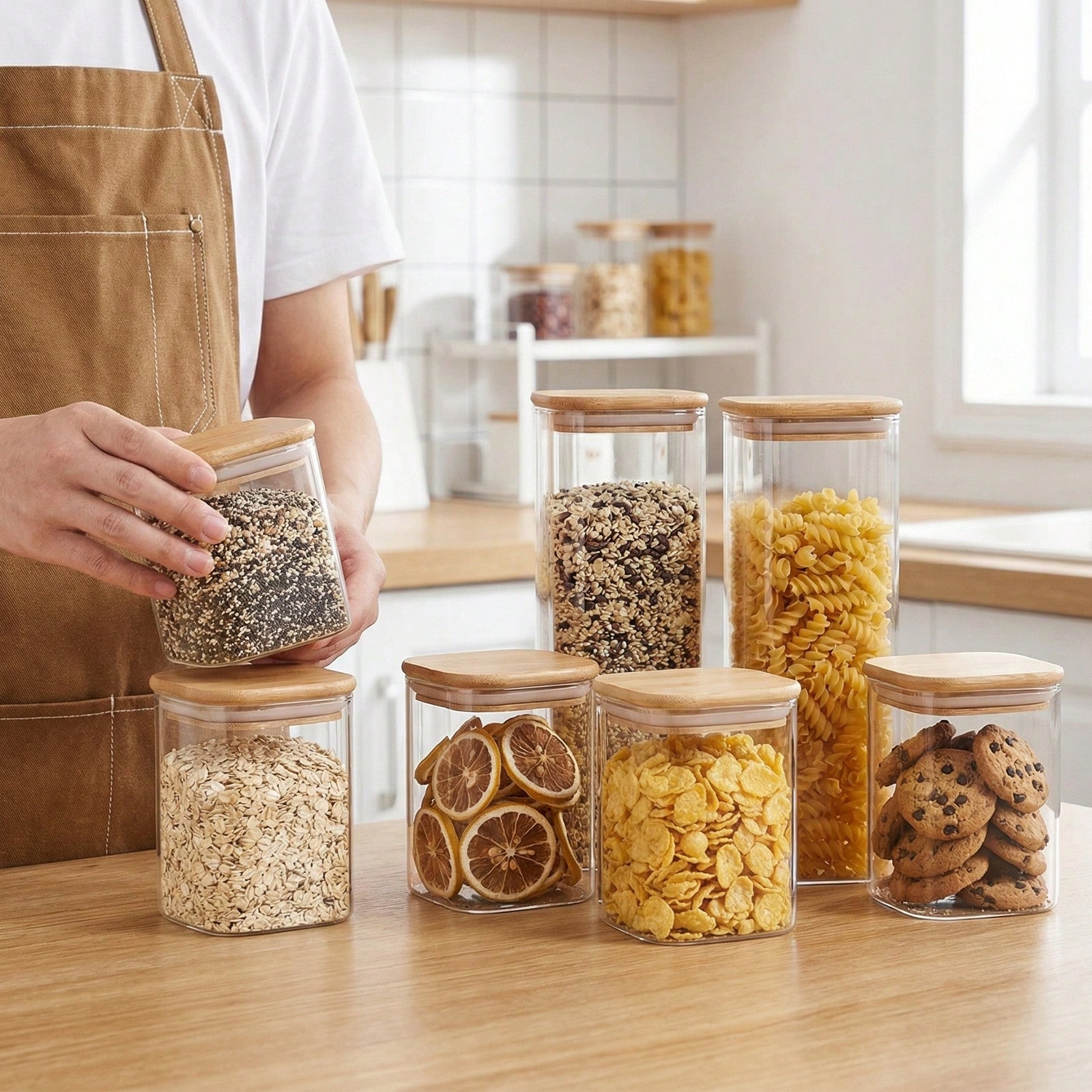 6/12 stuks glazen voedselopsla - Food Storage Containers Glass recensie en prijs