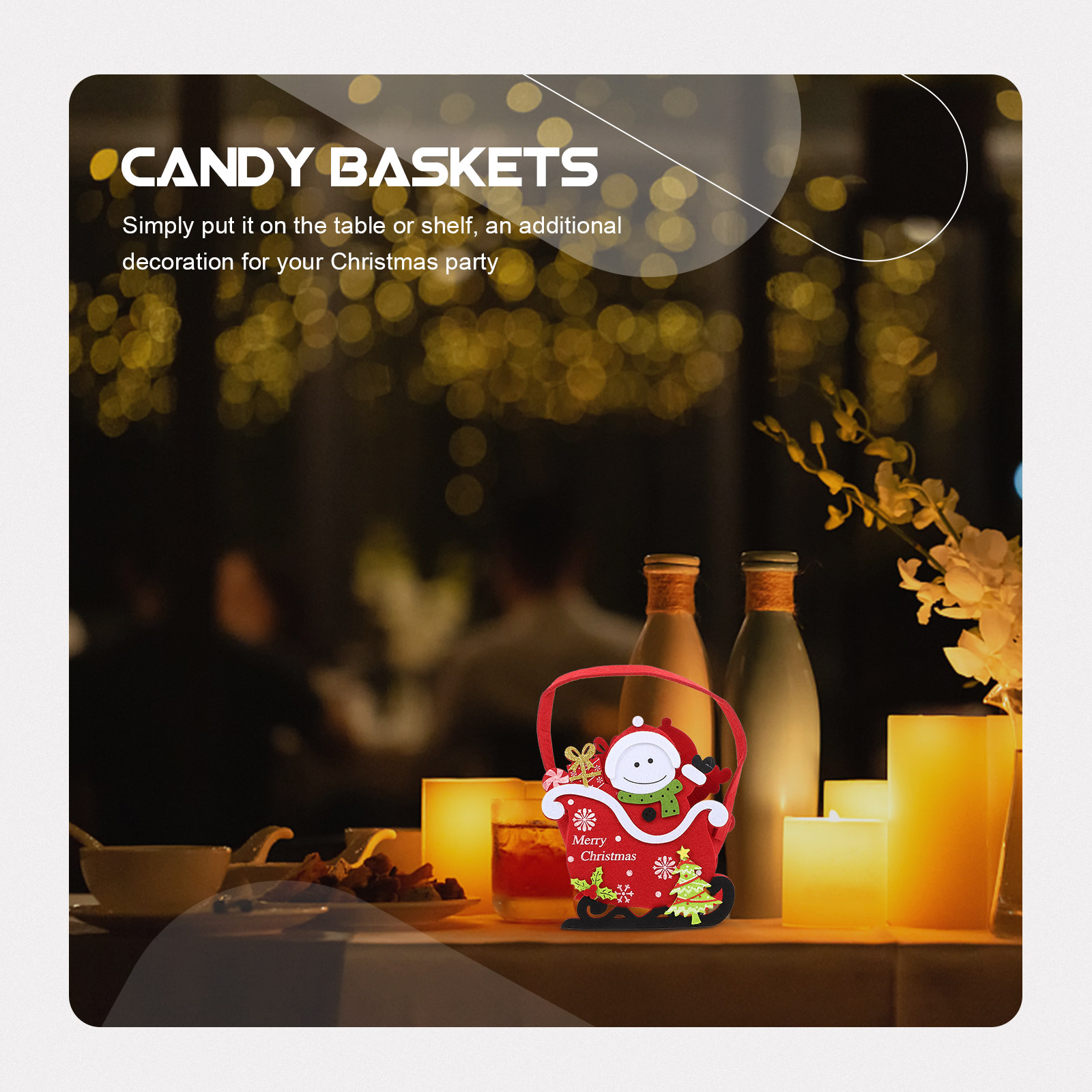 1 Stuks Vilt Kerst Snoepmandje - Xmas Food Storage Containers recensie en prijs