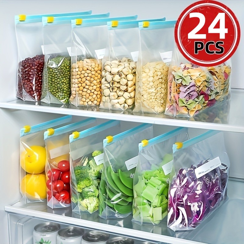 24 stuks herbruikbare ziplock- - Food Storage Zip Lock Bags recensie en prijs