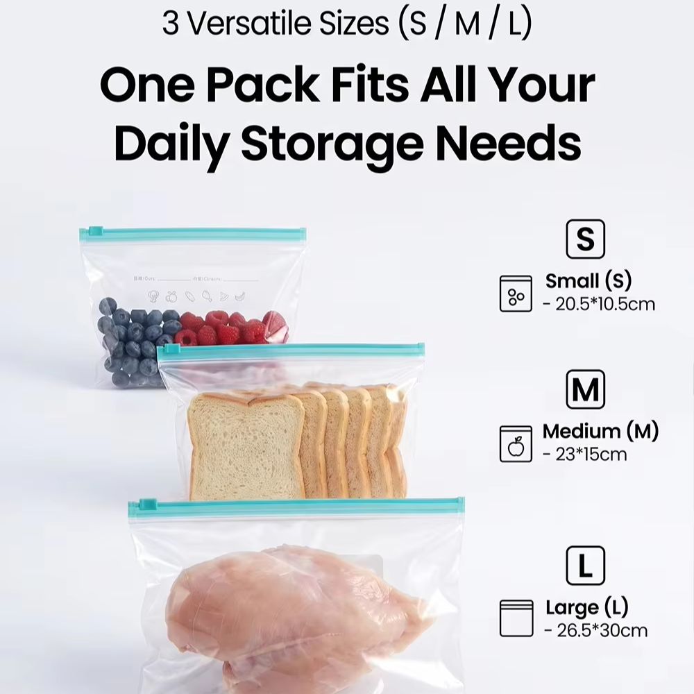 Rits voedselopslagzakken verdi - Food Storage Zip Lock Bags recensie en prijs