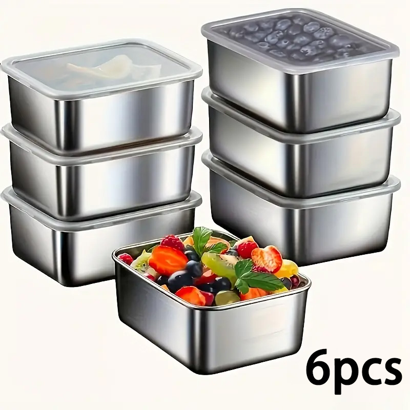 6-delige roestvrijstalen voeds - Food Storage Types recensie en prijs