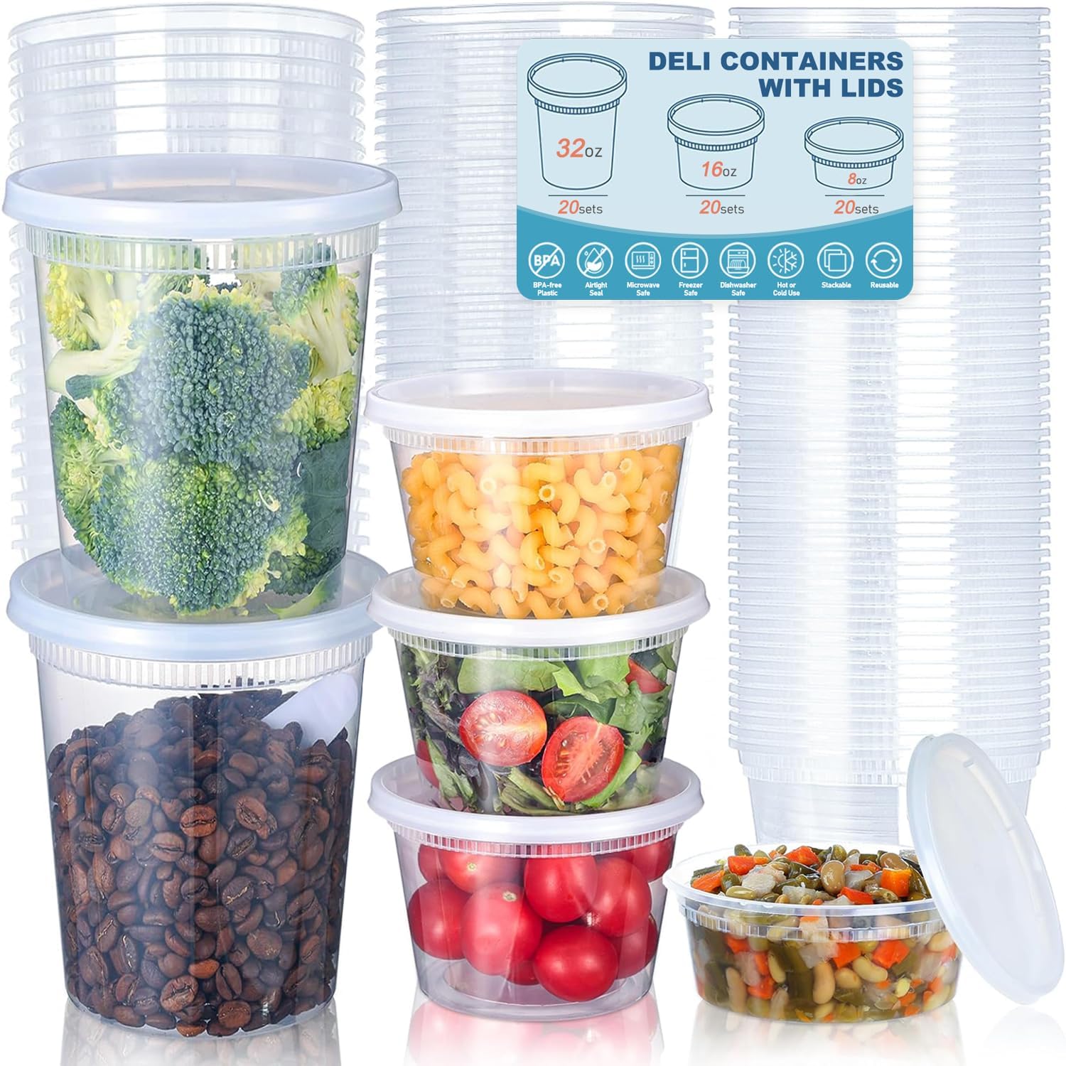 24 stks Deli Voedselopslagcont - Food Storage Containers With Lids recensie en prijs