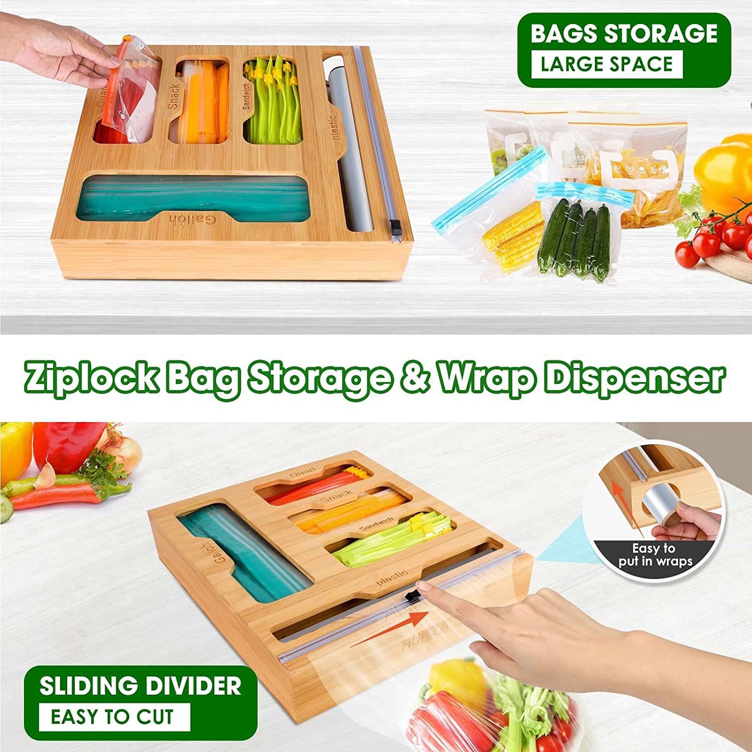 Bamboe Ziplock Voedselzakhoude - Food Storage Zip Lock Bags recensie en prijs