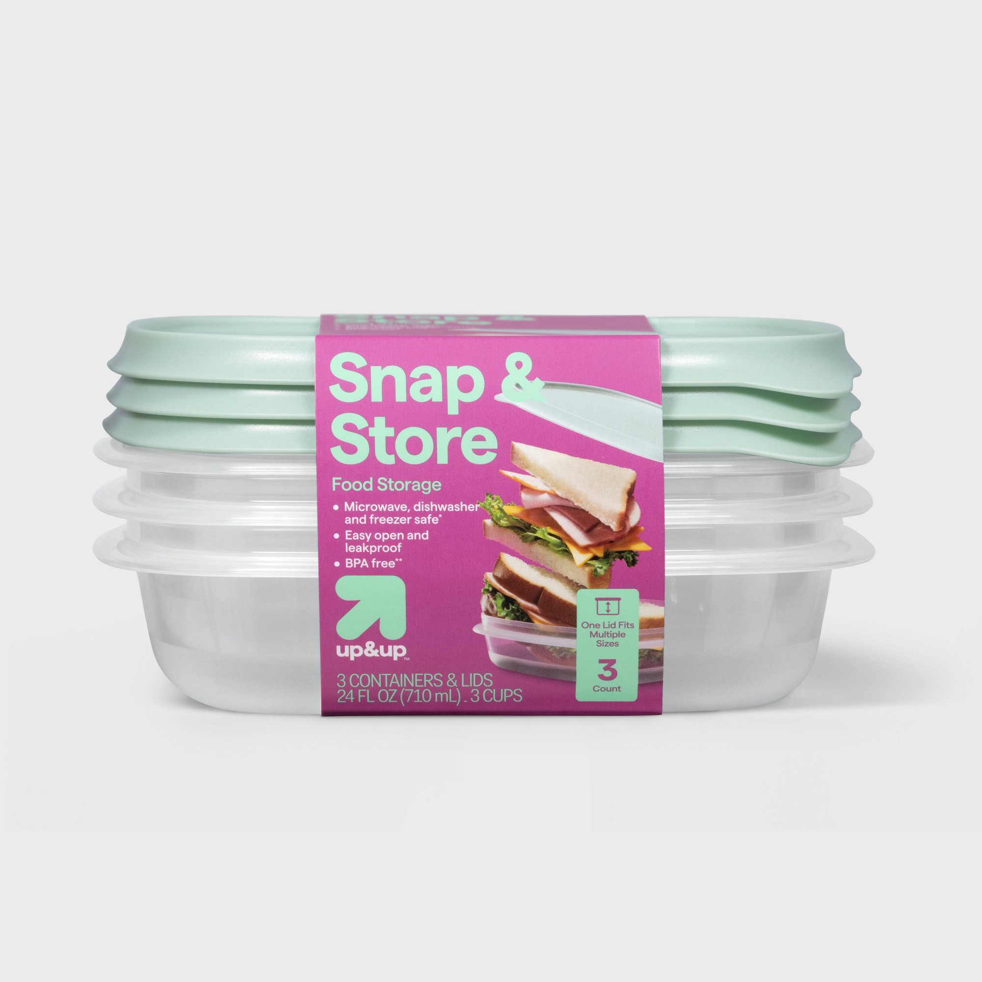 3-delige vierkante voedselopsl - Food Storage Meal Prep recensie en prijs